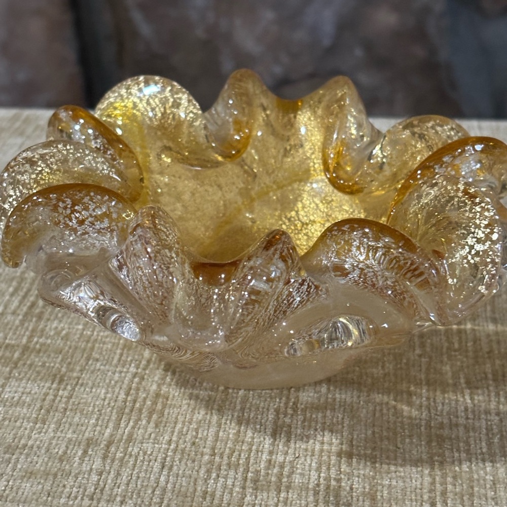 Beautiful Murano gold and silver dish